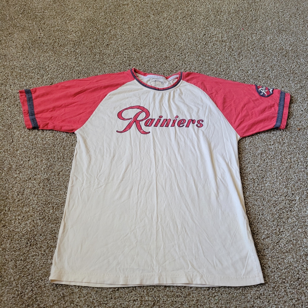 Mens RedXJacket Rainiers Red And Cream Unisex Tee